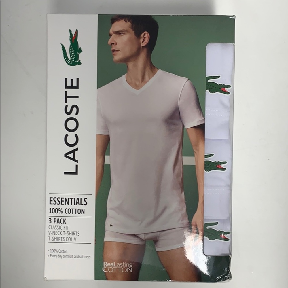 Lacoste v neck t shirts